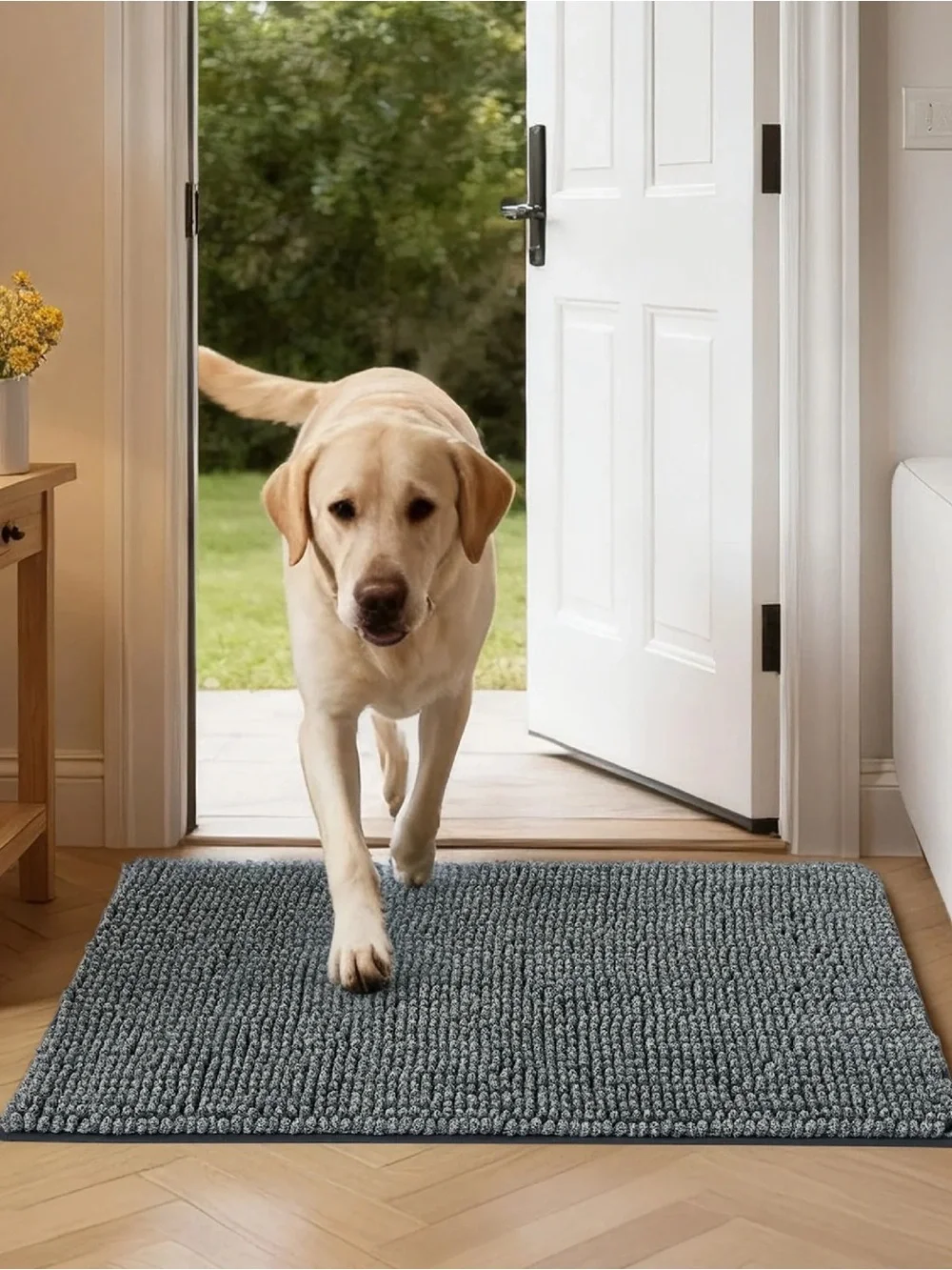 BEDSURE MEDIUM SIZE PET MAT CLEANING PAWS/ ENTRYWAY